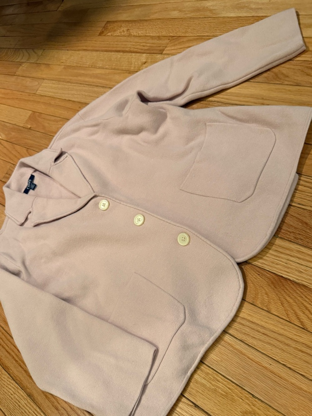 Chaps Light Pink Single-Breasted Cotton Tailored Blazer - Picture 2 of 9